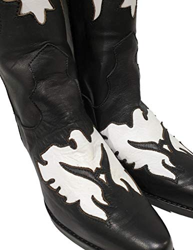Bota Exe Cowboy Detalle En Contraste Negro 38