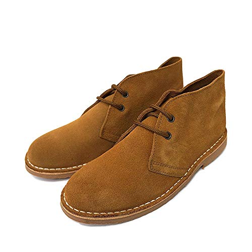 Bota Safari Hombre Piel Serraje Camel