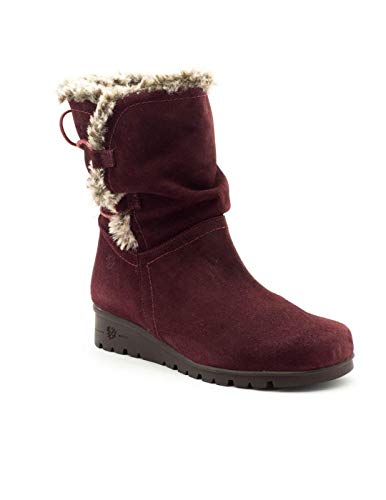 Bota Yokono De Piel Burdeos JASPE-008 36 Rojo