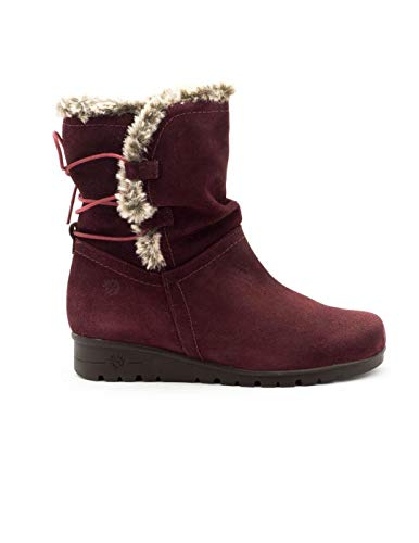 Bota Yokono De Piel Burdeos JASPE-008 36 Rojo