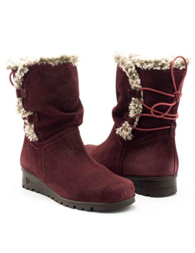 Bota Yokono De Piel Burdeos JASPE-008 36 Rojo