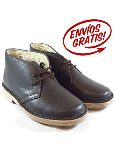 Botas Botines pisacacas pisamierdas Safari Pull Marrón Borreguito - Color - Marrón Chocolate, Talla - 38