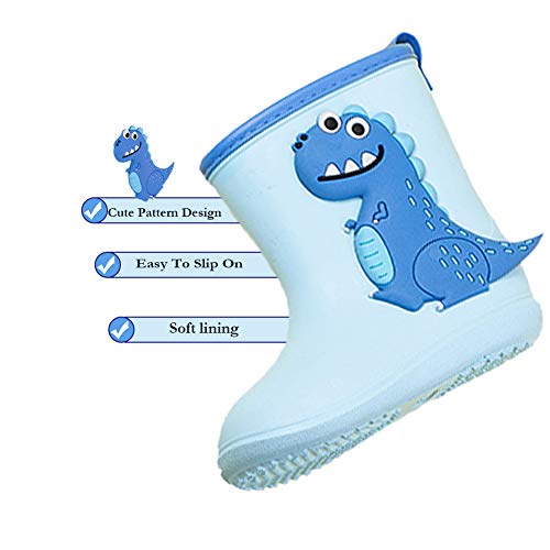 Botas de Agua Niña Niño Impermeable y Antideslizante Botas Para Lluvia 26/27 rosado