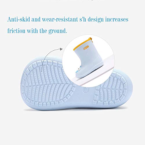 Botas de Agua Unisex Niños Botas de Lluvia Impermeables Antideslizantes para Niños Botas de Lluvia de Dibujos Animados para Niñas