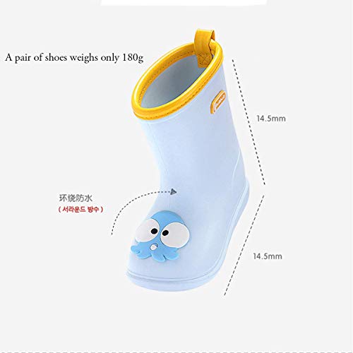 Botas de Agua Unisex Niños Botas de Lluvia Impermeables Antideslizantes para Niños Botas de Lluvia de Dibujos Animados para Niñas