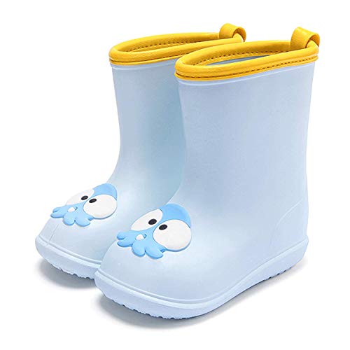 Botas de Agua Unisex Niños Botas de Lluvia Impermeables Antideslizantes para Niños Botas de Lluvia de Dibujos Animados para Niñas