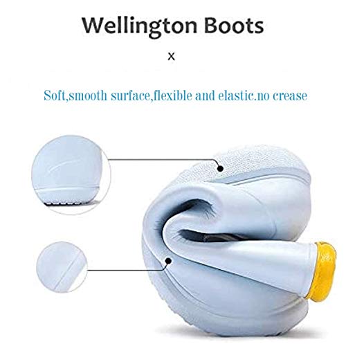 Botas de Agua Unisex Niños Botas de Lluvia Impermeables Antideslizantes para Niños Botas de Lluvia de Dibujos Animados para Niñas