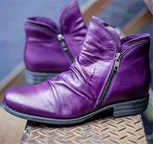 Botas de Combate Mujer Botas Mujer Invierno Forradas Cálidas Botines Ante Plataforma Zapatos Nieve Cómodos Casual