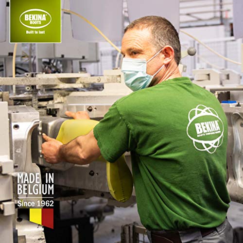 Botas de Goma de Seguridad de Calidad con Puntera de Acero desarrolladas para la Industria alimentaria, de fácil Limpieza y desinfección, Incl. Plantilla para pies Secos, Blanco, EU 43