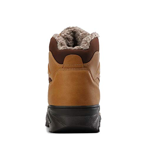 Botas de Invierno para Hombre Calentitas Cómodas Antideslizantes Botas de Nieve Outdoor Impermeables Trekking Zapatos Amarillo 41