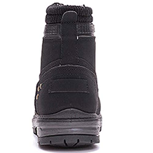 Botas de Moto de Moda para el otoño e Invierno Botas de Cuero para Mujer Zapatos de Cuero Antideslizantes Impermeables Casuales a Prueba de Agua.