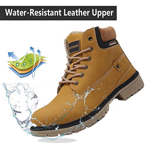Botas de Nieve Hombre Mujer Cálido Botines Planas Invierno Impermeables Zapatos Senderismo Zapatillas Deportes Trekking Confortables Sneakers