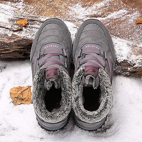 Botas de Nieve Mujer Senderismo Invierno Calentar Forrada Zapatos Impermeables Deportes Trekking Zapatos Sneakers