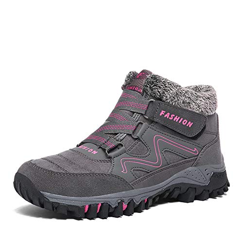 Botas de Nieve Mujer Senderismo Invierno Calentar Forrada Zapatos Impermeables Deportes Trekking Zapatos Sneakers