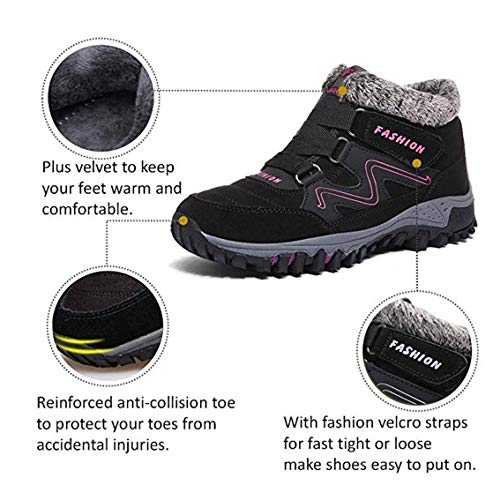 Botas de Nieve Mujer Senderismo Invierno Calentar Forrada Zapatos Impermeables Deportes Trekking Zapatos Sneakers