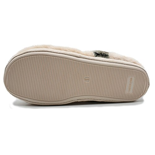 Botas De Punto De Lana para Mujer Botas De Piel Sintética Botines De Alta Zapatilla Superior Interior De La Casa Zapatos 40/41 EU (XL)