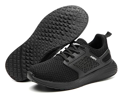 Botas de Seguridad para Hombre Mujer Unisex con Puntera de Acero Antideslizante Calzado Zapatos de Seguridad Deportivo Trabajo Ligero Negro 42 EU