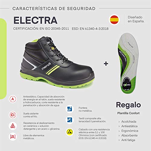 Botas de Seguridad para Hombre y Mujer Impermeables con Resistencia electrica/Calzado Botas de Seguridad Robusta cómodas, Ligeras Antideslizantes con Puntera Reforzada de Fibra de Vidrio (Numeric_45)