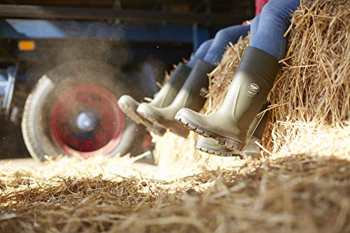 Botas de Seguridad para Hombres sin Puntera de Acero para la Agricultura, Ligeras, de Gran Comodidad, Suela Antideslizante, Resistentes al los Productos de Limpieza, Verde, EU 43