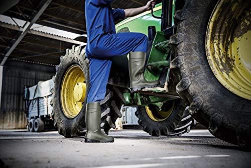 Botas de Seguridad para Hombres sin Puntera de Acero para la Agricultura, Ligeras, de Gran Comodidad, Suela Antideslizante, Resistentes al los Productos de Limpieza, Verde, EU 43