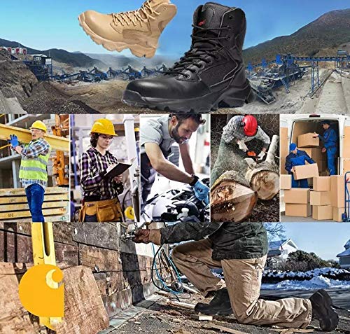 Botas de Seguridad para Hombres y Mujeres, Botas de Trabajo de construcción, Botas de Trabajo con Punta de Acero de Seguridad para Hombres, Zapatos de Trabajo antigolpes para Hombres-Negro_39