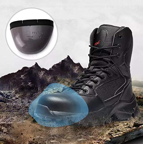 Botas de Seguridad para Hombres y Mujeres, Botas de Trabajo de construcción, Botas de Trabajo con Punta de Acero de Seguridad para Hombres, Zapatos de Trabajo antigolpes para Hombres-Negro_39