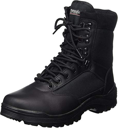Botas Mil-Tec SWAT, color negro, para trekking, de montaña, talla 37-50, color Negro, talla 50 EU