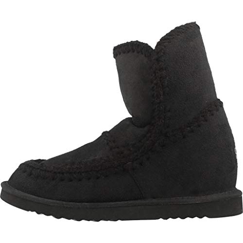 Botas Planas Mustang Negras 58521