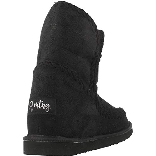 Botas Planas Mustang Negras 58521