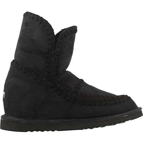 Botas Planas Mustang Negras 58521