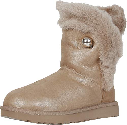 Botas UGG W Classic Fluff Pin Beige Mujer 6 Beige