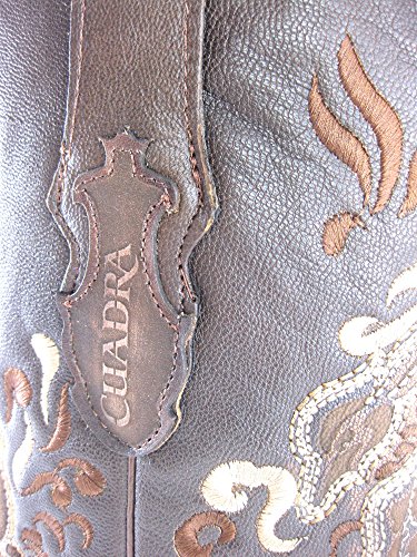 Botas Vaqueras de Caballero en Piel de Avestruz Cuadra, Tamaño:44, Color:Flame Orix