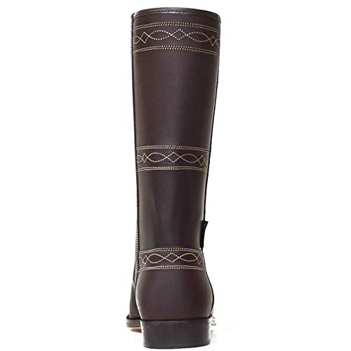 Botasvalverde - 302 - Bota Campero Pespuntes Box - Color : Marrón - Talla : 41