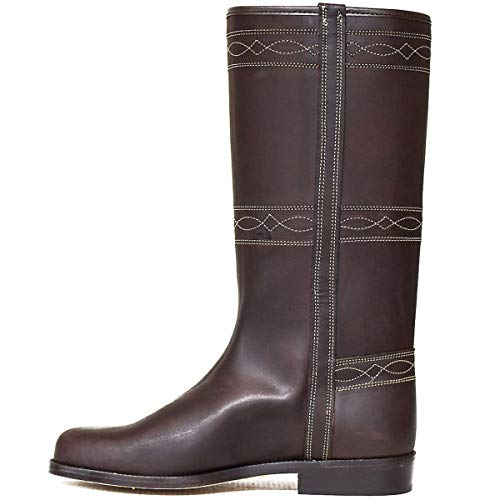 Botasvalverde - 302 - Bota Campero Pespuntes Box - Color : Marrón - Talla : 41