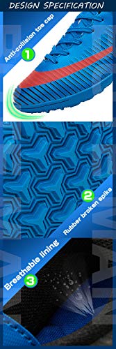 BOTEMAN Zapatillas de Fútbol Hombre Profesionales Zapatos de fútbol Spike Aire Libre Atletismo Zapatos de Entrenamiento Botas de Fútbol Juvenil