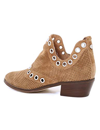 Botín Alpe Mujer 4576 11 Troquelado Cuero 39 marrón