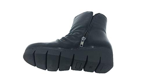 Botin de Piel/Aback/Mujer/Botas/Material Empeine: Piel/Suela de Goma/Cierre de Cremallera/Plataforma 5cm/Color Negro/Talla 35