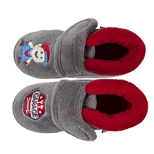 Botines de casa de velcro con diseño de mecan