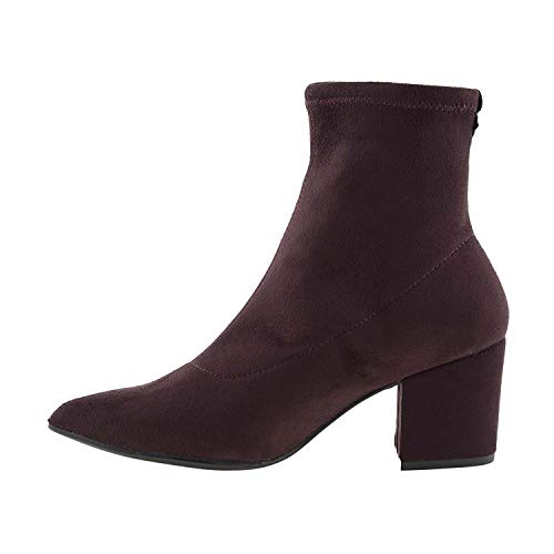 Botines Lycra Elástica Punta Fina para Mujer Talla: 37 Color: Burdeos