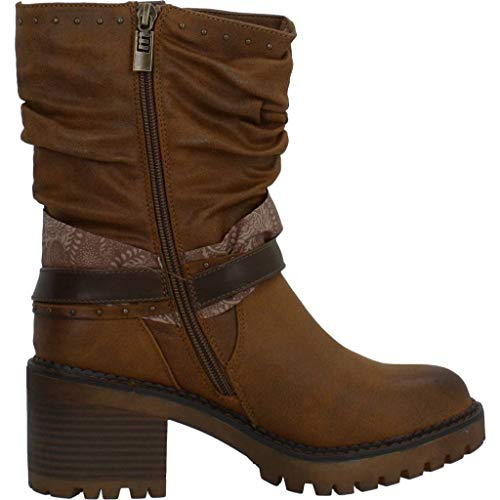 Botines Mujer MTNG | Botines GLAMI 58714 | MTNG Mujer | Botines Casual | Cierre con Cremallera | 47278 | Marron | 37