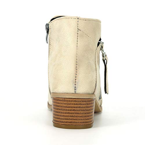 Botines Mujer Tacon ancho 2019 POLP Chelsea Botas Invierno Tacón grueso Casual Botines Mujer Tacon Aguja con Cremallera Zapatos de Fiesta