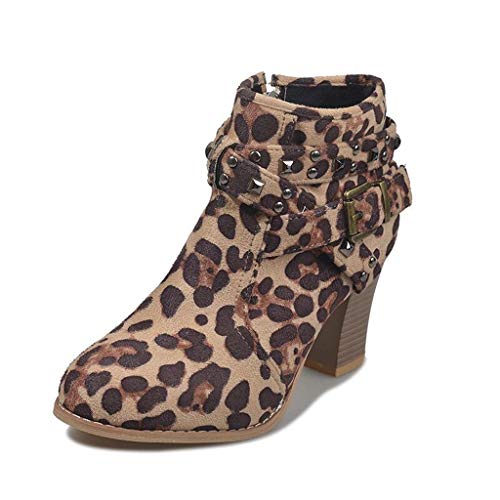 Botines Mujer Tacon Invierno Planos Tacon Ancho Piel Botas de Mujer Martin Botines Cortos Botín Elegantes Zapatos Plataforma