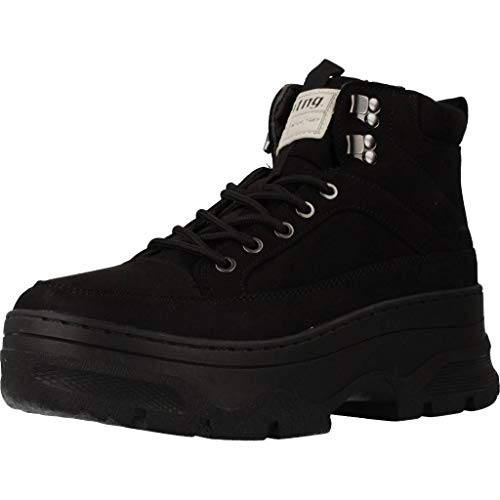 Botines Planos Mustang Tanke 69649 Negros