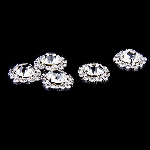 Boton De Cristal Phenovo Rhinestone Decoracion Flatback Bricolaje 15mm 10pcs Clara