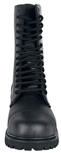 Brandit Phantom 14 Agujeros Unisex Botas Negro EU45, Piel, Regular