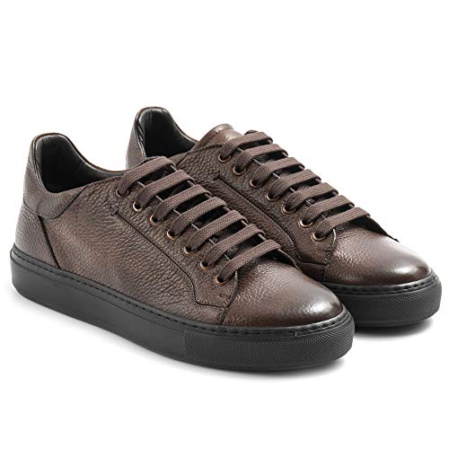 BRECOS 9856 Alce TDM - Zapatos informales para hombre de piel marrón Marrón Size: 42.5 EU