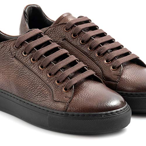 BRECOS 9856 Alce TDM - Zapatos informales para hombre de piel marrón Marrón Size: 42.5 EU