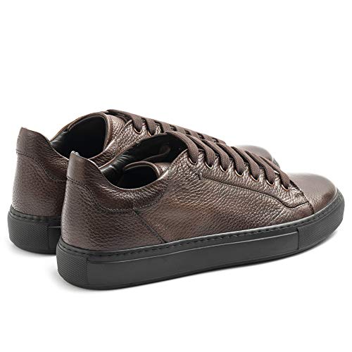 BRECOS 9856 Alce TDM - Zapatos informales para hombre de piel marrón Marrón Size: 42.5 EU