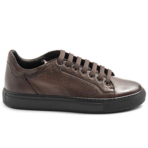 BRECOS 9856 Alce TDM - Zapatos informales para hombre de piel marrón Marrón Size: 42.5 EU