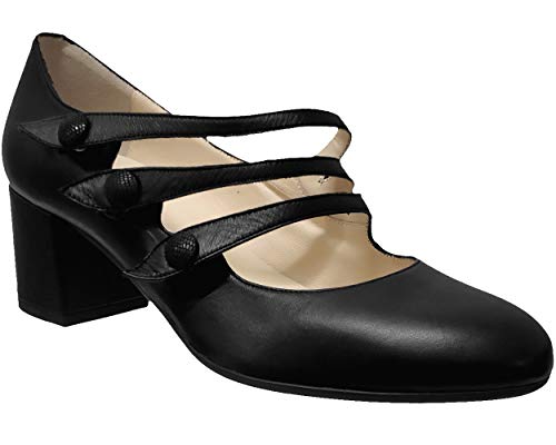 Brenda Zaro F3505 Napa - Zapatos de Mujer de Color Negro Liso, Negro (Negro (Negro)), 40 EU
